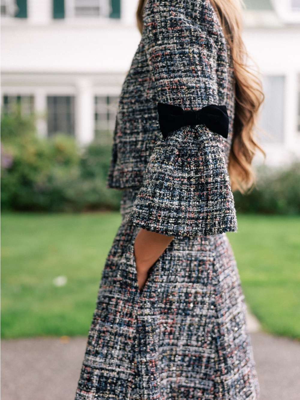Gal Meets Glam Tweed Jacket with Bows